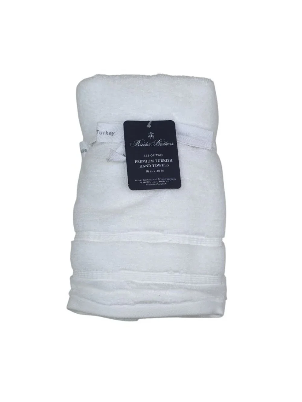 Brooks Brothers Set Of Two Premium Turkish Hand Towels 16